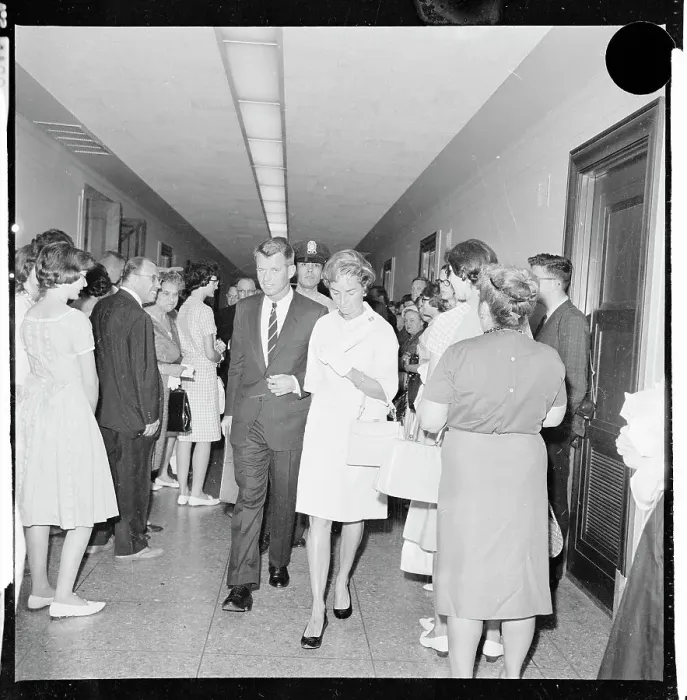 Framed Print : Robert Kennedy and His Wife Framed Print : Robert Kennedy and His Wife