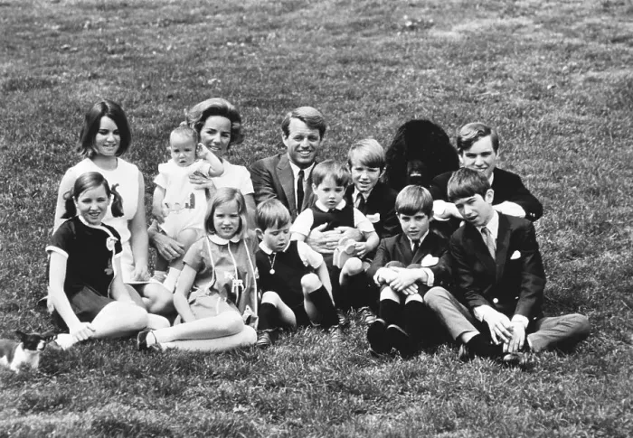 Framed Print : Robert Kennedy with Wife and Ten Children Framed Print : Robert Kennedy with Wife and Ten Children