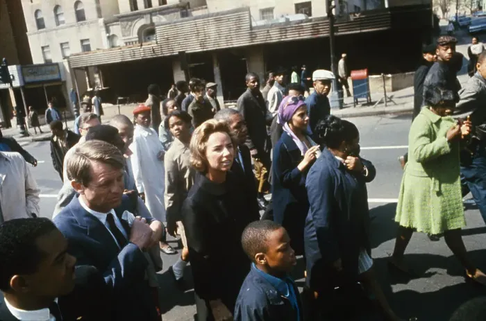 Framed Print : Robert Kennedy and Wife Ethel Touring Fire-Damaged Area of Washington Framed Print : Robert Kennedy and Wife Ethel Touring Fire-Damaged Area of Washington