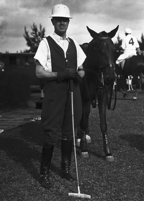 Framed Print : Robert McCormick with Horse at Polo Field Framed Print : Robert McCormick with Horse at Polo Field