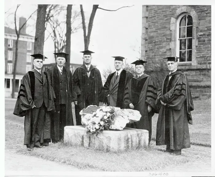 Framed Print : Robert McCormick with Others- Cap and Gown Framed Print : Robert McCormick with Others- Cap and Gown