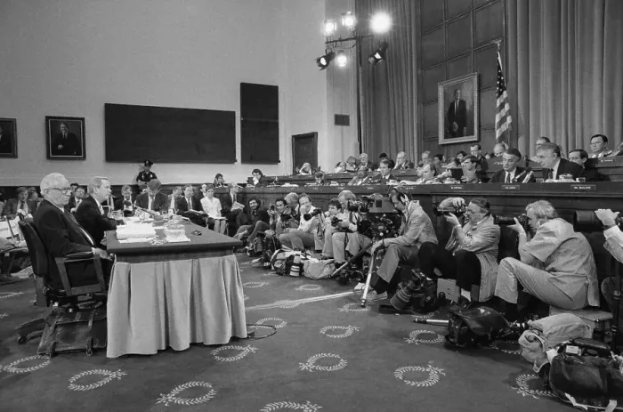 Framed Print : Robert McFarlane at Iran-Contra Hearings Framed Print : Robert McFarlane at Iran-Contra Hearings