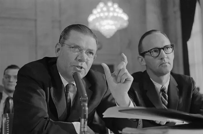 Framed Print : Robert McNamara Testifying in DC Framed Print : Robert McNamara Testifying in DC