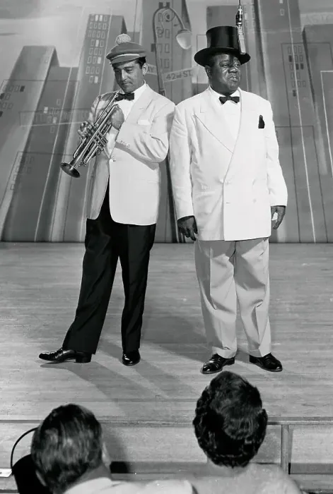 Framed Print : Robert Merrill and Louis Armstrong