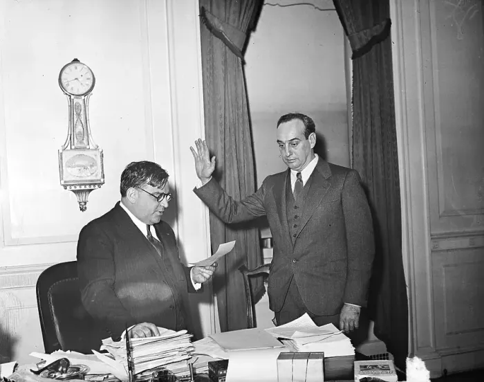 Framed Print : Robert Moses Sworn in as Parks Commissioner Framed Print : Robert Moses Sworn in as Parks Commissioner