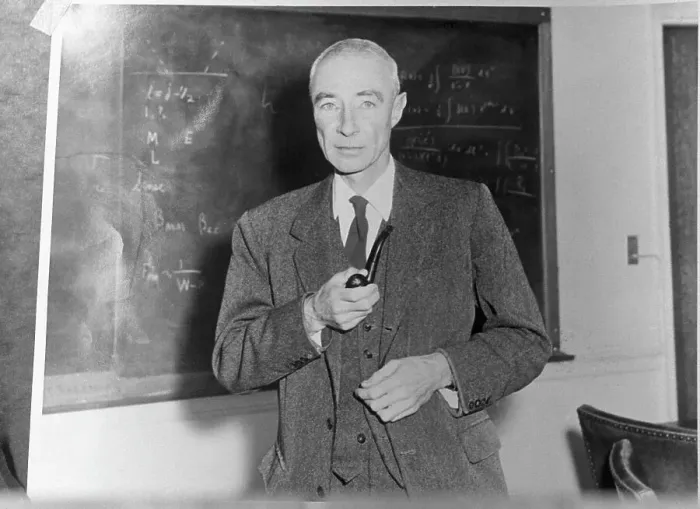 Framed Print : Robert Oppenheimer At Blackboard Framed Print : Robert Oppenheimer At Blackboard