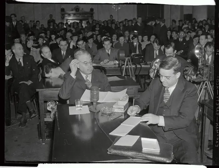 Framed Print : Robert R. McCormick Sitting at Hearing Framed Print : Robert R. McCormick Sitting at Hearing