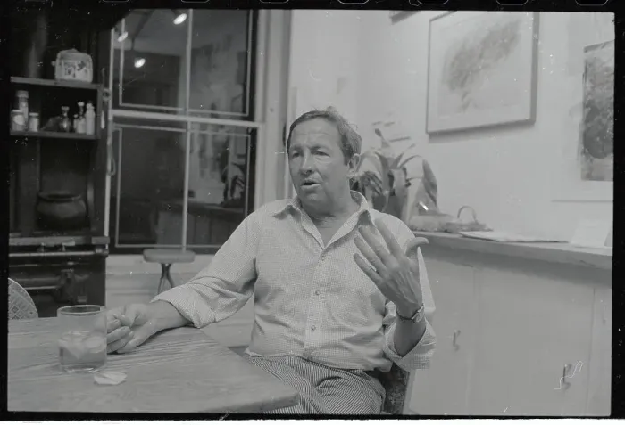 Framed Print : Robert Rauschenberg Sitting Near a Window During Interview Framed Print : Robert Rauschenberg Sitting Near a Window During Interview