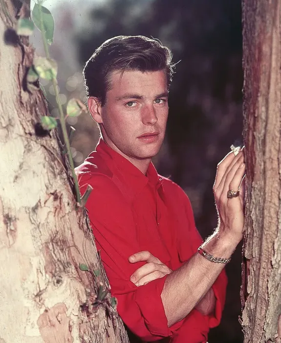Framed Print : Robert Wagner Smoking Beside Tree Framed Print : Robert Wagner Smoking Beside Tree