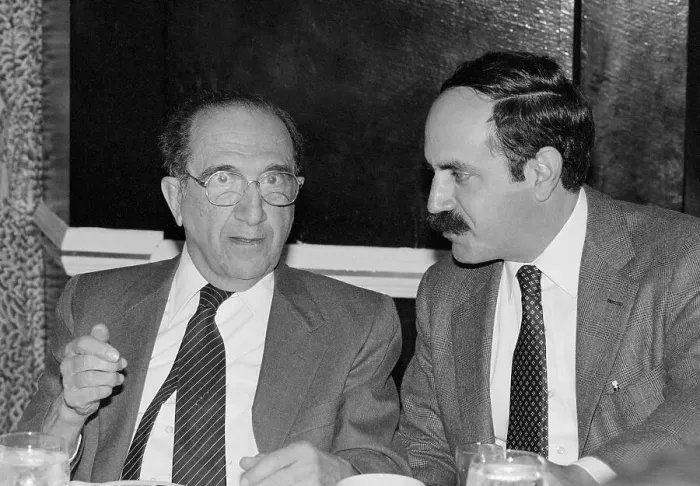 Framed Print : Robert Weinberg Conversing with Professor Salvador Luira Framed Print : Robert Weinberg Conversing with Professor Salvador Luira