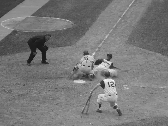 Framed Print : Roberto Clemente Tagged out at Home Plate Framed Print : Roberto Clemente Tagged out at Home Plate