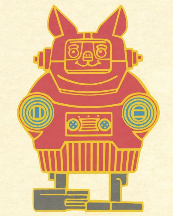 Framed Print : Robot Character