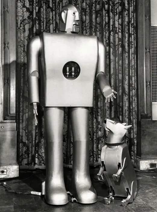 Framed Print : Robot Man and Dog Framed Print : Robot Man and Dog