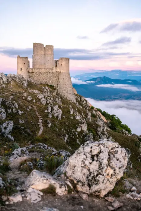 Framed Print : Rocca Calascio ruins at sunset, Gran Sasso National Park, Abruzzo, Italy Framed Print : Rocca Calascio ruins at sunset, Gran Sasso National Park, Abruzzo, Italy