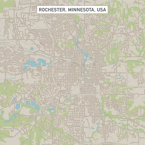 Rochester Minnesota US City Street Map