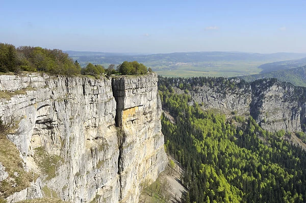 Rock basin of the Creux du Van, the oldest nature reserve in Switzerland, Jura, NeuchAzAtel, Switzerland, Europe