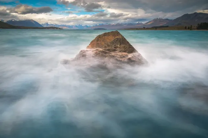 Framed Print : a rock beach at Lake Tekapo Framed Print : a rock beach at Lake Tekapo