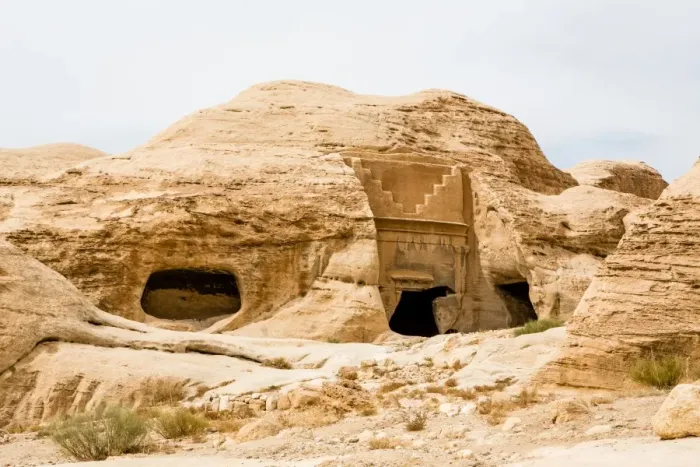 Framed Print : Rock-Cut Structures in Petra Jordan