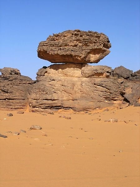 Rock formation in Sahara desert