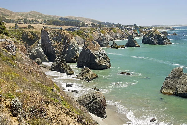 Rock Formations Along The California Coastline