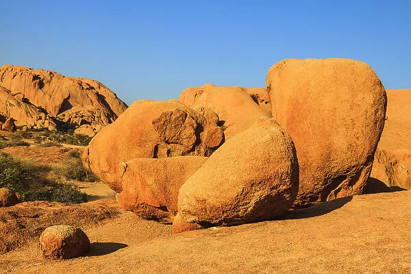 Rock formations in the evening light, near Spitzkoppe, Namibia