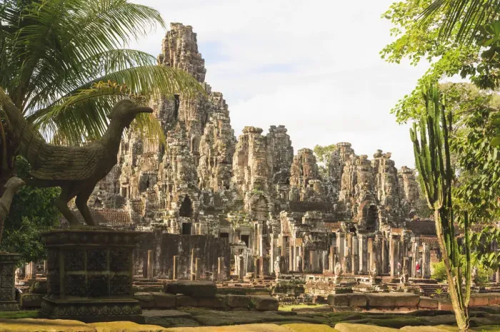 Framed Print : Rock formations and Hindu temple Framed Print : Rock formations and Hindu temple