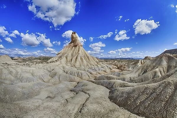 Rock formations, semi-desert Bardenas Reales, Spain