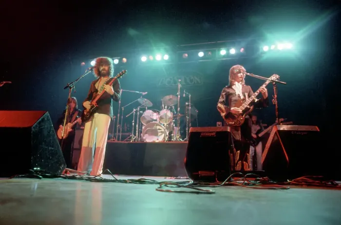 Framed Print : Rock Group Boston Performing