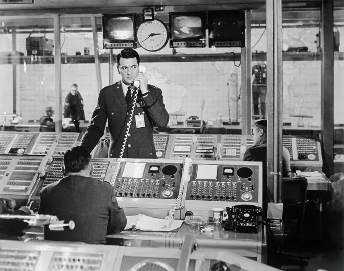 Framed Print : Rock Hudson During Acting Scene at Strategic Command Panel Framed Print : Rock Hudson During Acting Scene at Strategic Command Panel