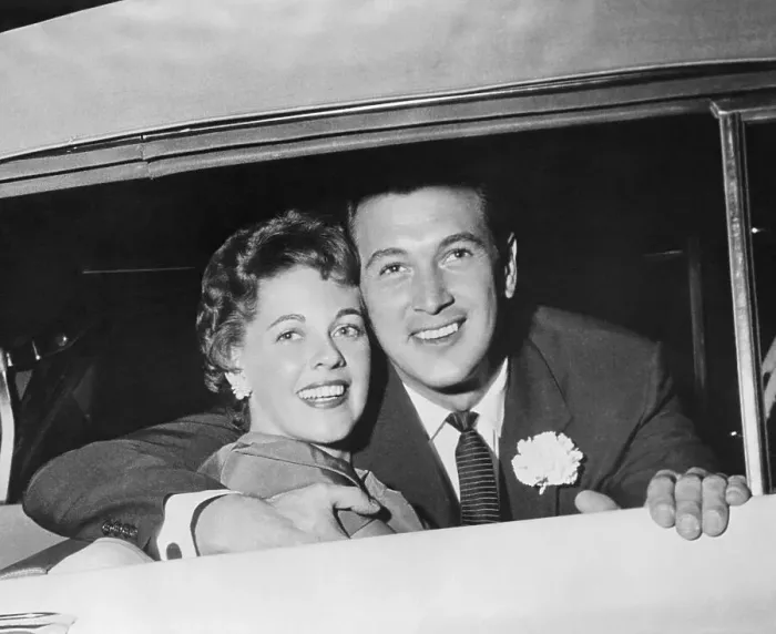 Framed Print : Rock Hudson and His Bride Framed Print : Rock Hudson and His Bride
