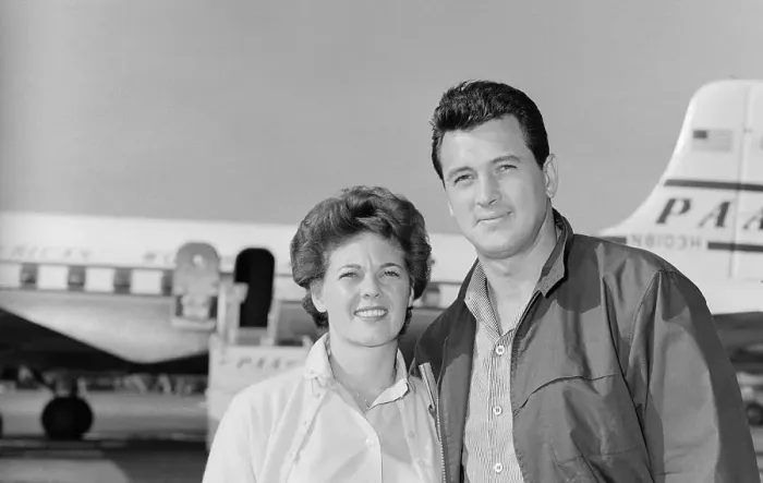 Framed Print : Rock Hudson With His Bride, Phyllis Framed Print : Rock Hudson With His Bride, Phyllis