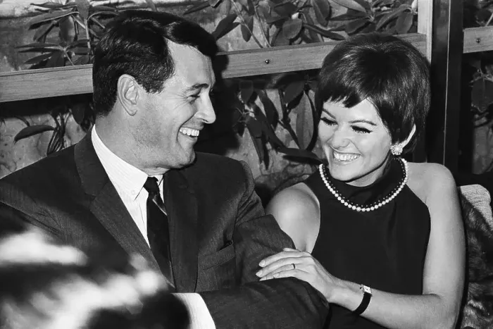 Framed Print : Rock Hudson with Claudia Cardinale Framed Print : Rock Hudson with Claudia Cardinale