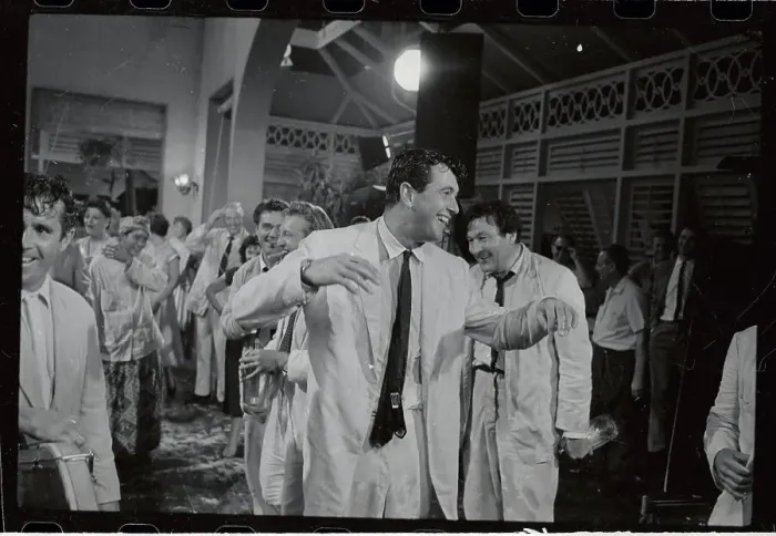 Framed Print : Rock Hudson During Filming of Movie Framed Print : Rock Hudson During Filming of Movie