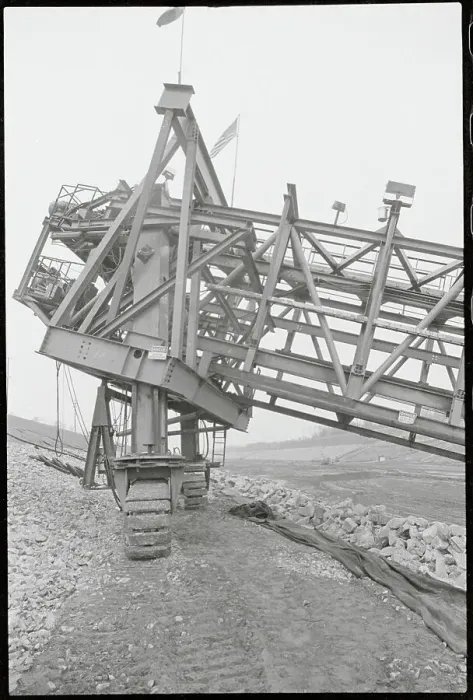 Framed Print : Rock-Laying Machine