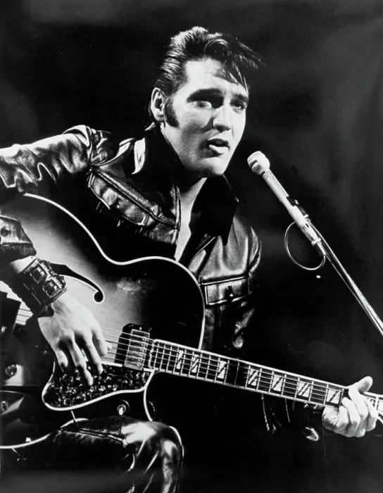 Framed Print : Rock and roll musician Elvis Presley performing Framed Print : Rock and roll musician Elvis Presley performing