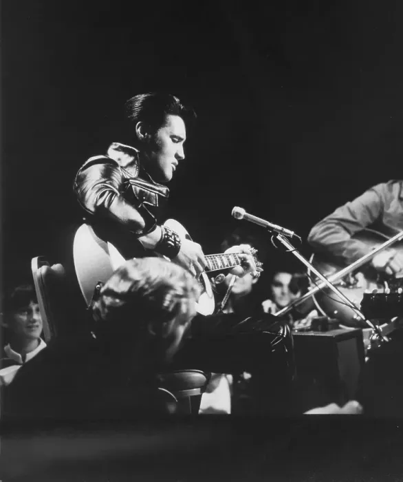 Framed Print : Rock and roll musician Elvis Presley performing Framed Print : Rock and roll musician Elvis Presley performing