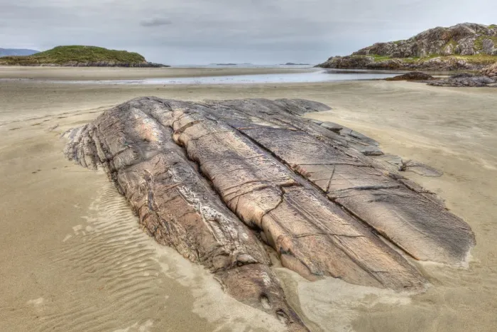 Framed Print : Rock in sandy beach, Lettergesh East, Connemara, County Galway, Republic of Ireland, Europe Framed Print : Rock in sandy beach, Lettergesh East, Connemara, County Galway, Republic of Ireland, Europe