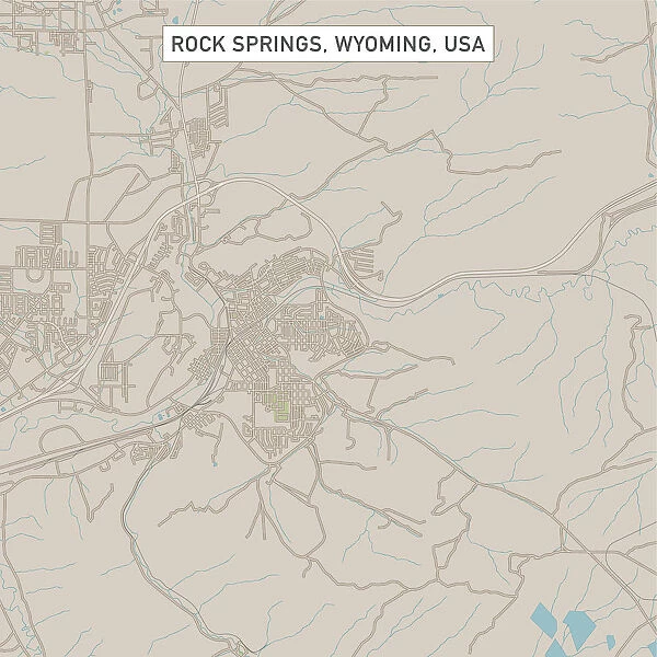 Rock Springs Wyoming US City Street Map