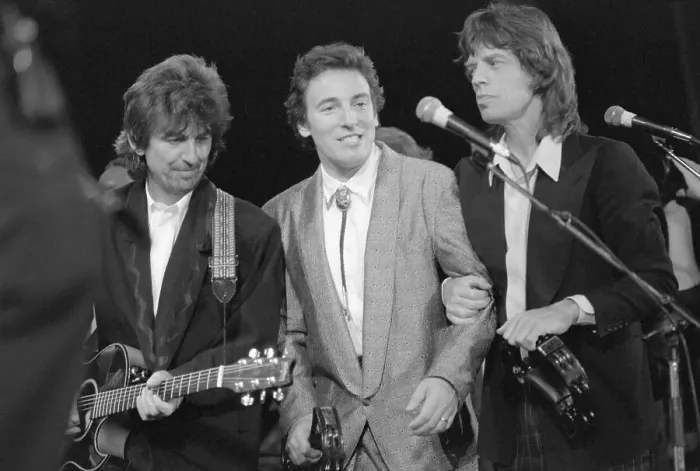 Framed Print : Rock Stars Jamming on Stage