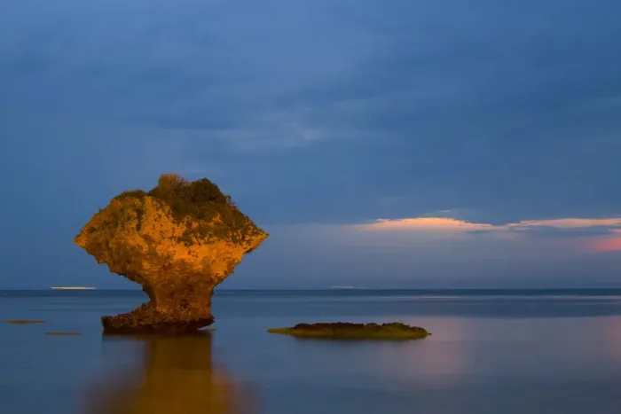 Framed Print : Rock at sunset, Yomitan, Okinawa, Japan Framed Print : Rock at sunset, Yomitan, Okinawa, Japan