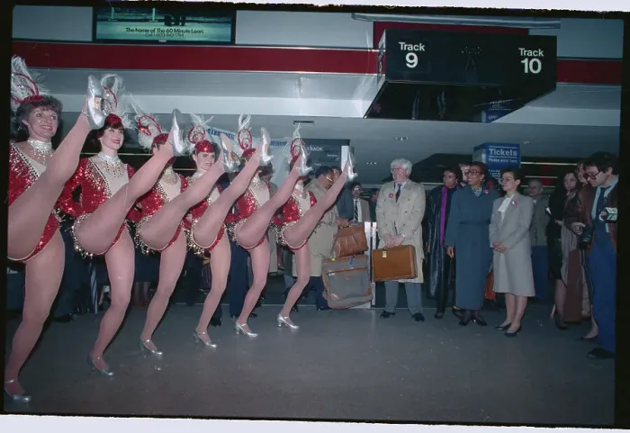 Framed Print : Rockettes Welcoming Site Selection Committee Framed Print : Rockettes Welcoming Site Selection Committee