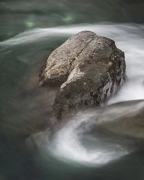 Rocks in the Abiskojakka river, Abisko National Park, Norrbotten County, Sweden