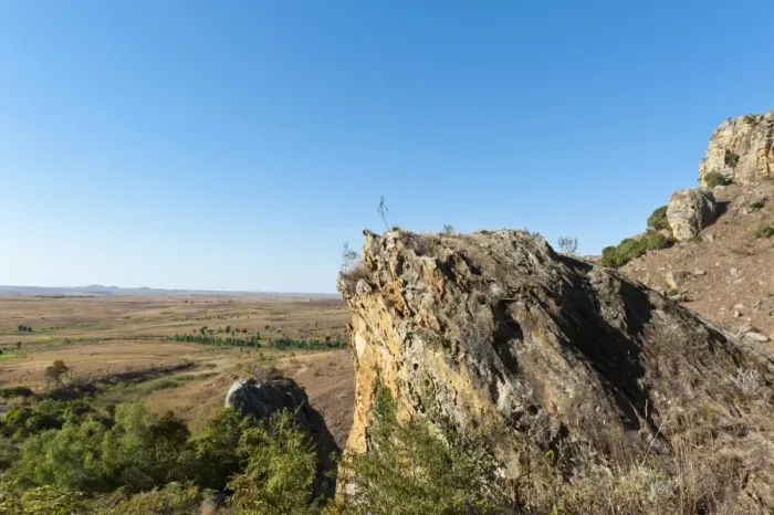 Framed Print : Rocks, wide landscape, Isalo National Park, at Ranohira, Madagascar