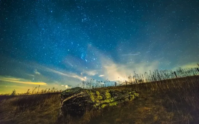 Framed Print : Rockstar. Stars above a rock out in a field at the Blue Ridge Parkway Framed Print : Rockstar. Stars above a rock out in a field at the Blue Ridge Parkway