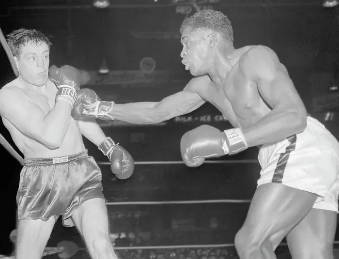 Framed Print : Rocky Castellani Boxing Against Holly Mims Framed Print : Rocky Castellani Boxing Against Holly Mims