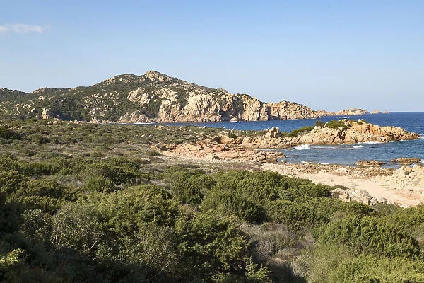 Rocky coastline of Mediterranean sea, Olbia, Costa Smeralda, Sardinia, Italy