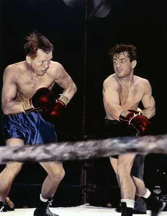 Framed Print : Rocky Delivering a Hard Punch
