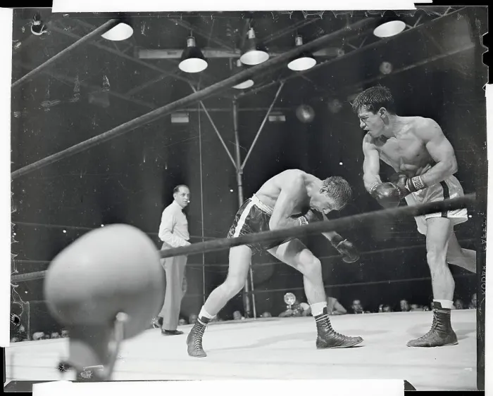 Framed Print : Rocky Graziano Missing a Punch Framed Print : Rocky Graziano Missing a Punch