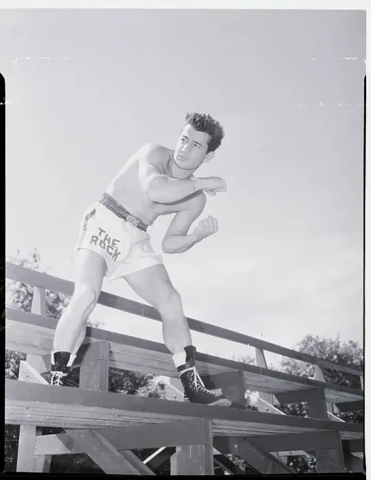 Framed Print : Rocky Graziano Showing Boxing Move Framed Print : Rocky Graziano Showing Boxing Move