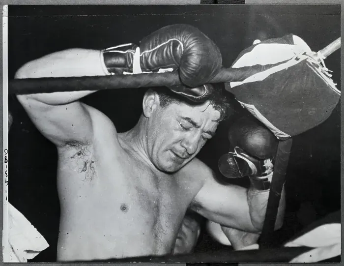 Framed Print : Rocky Graziano Weeps After Losing Fight Framed Print : Rocky Graziano Weeps After Losing Fight